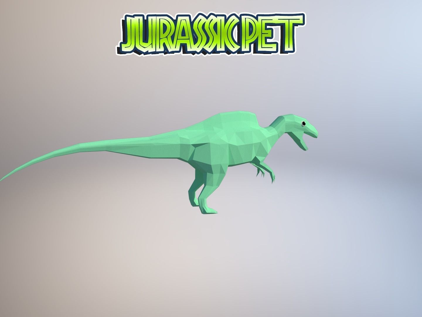 Becklespinax jurassic pet Low-poly 3D model_18