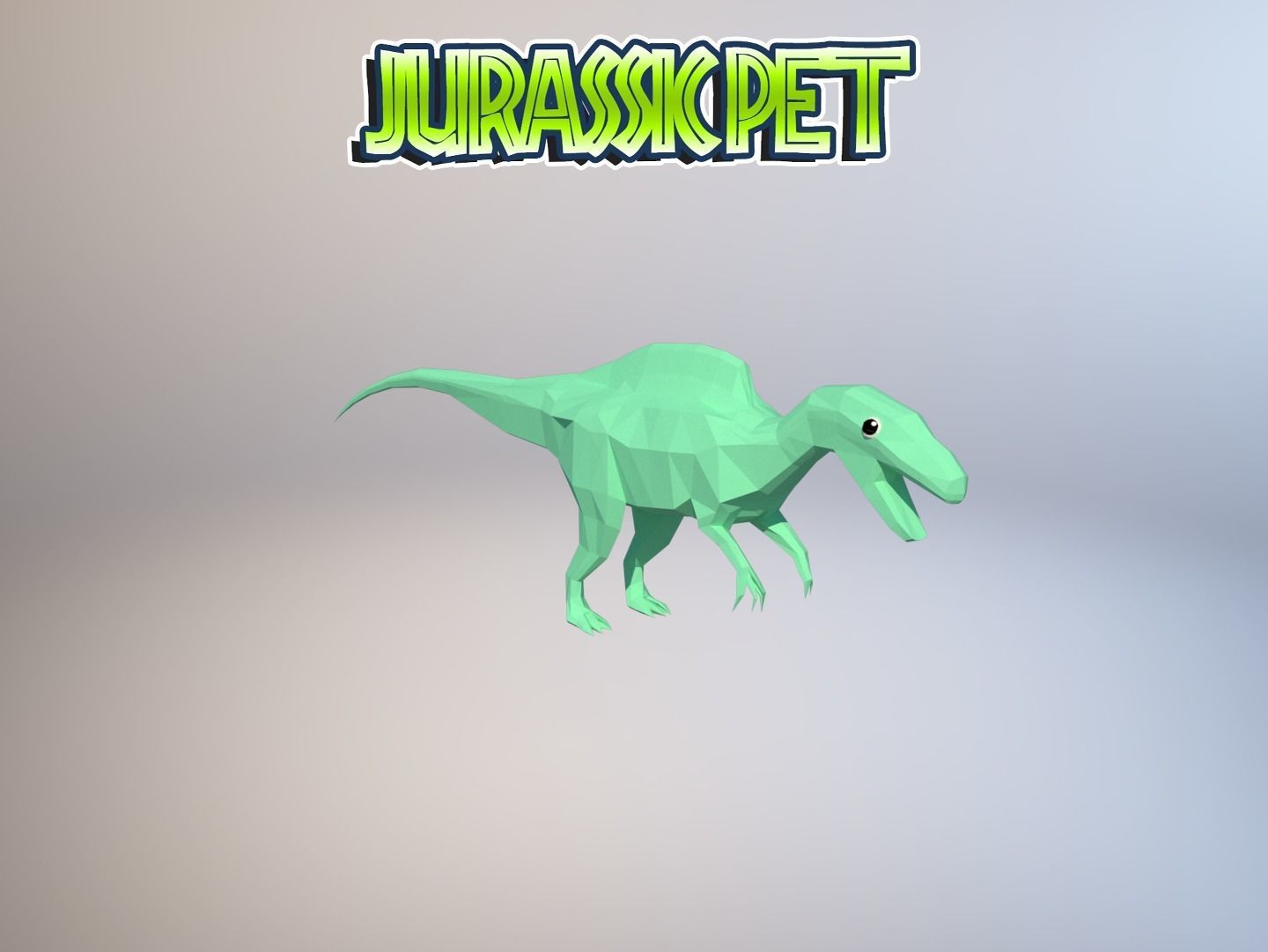 Becklespinax jurassic pet Low-poly 3D model_25