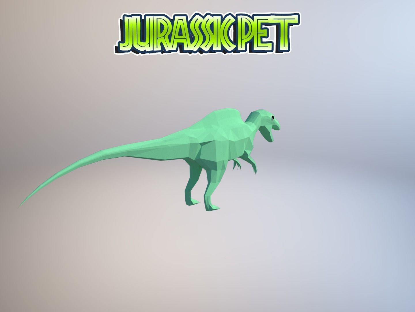 Becklespinax jurassic pet Low-poly 3D model_16