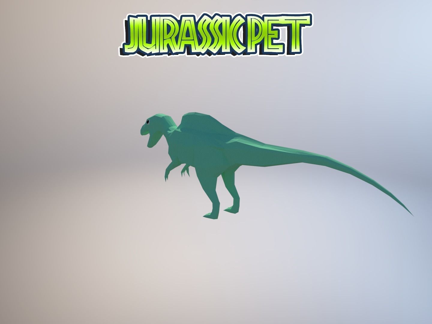 Becklespinax jurassic pet Low-poly 3D model_9