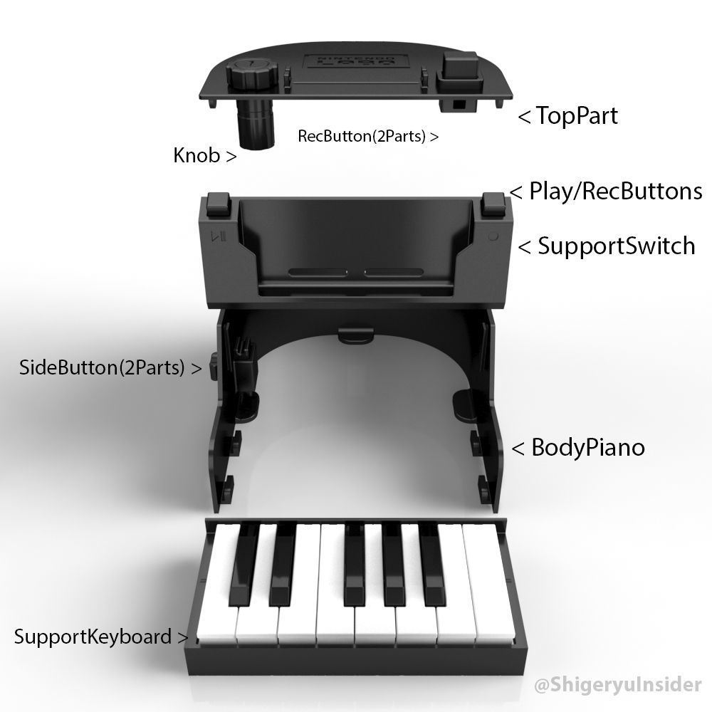 Nintendo labo Piano full and improvements 3D print model_4