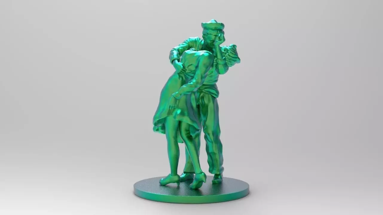 kiss of victory Free 3D print model_0