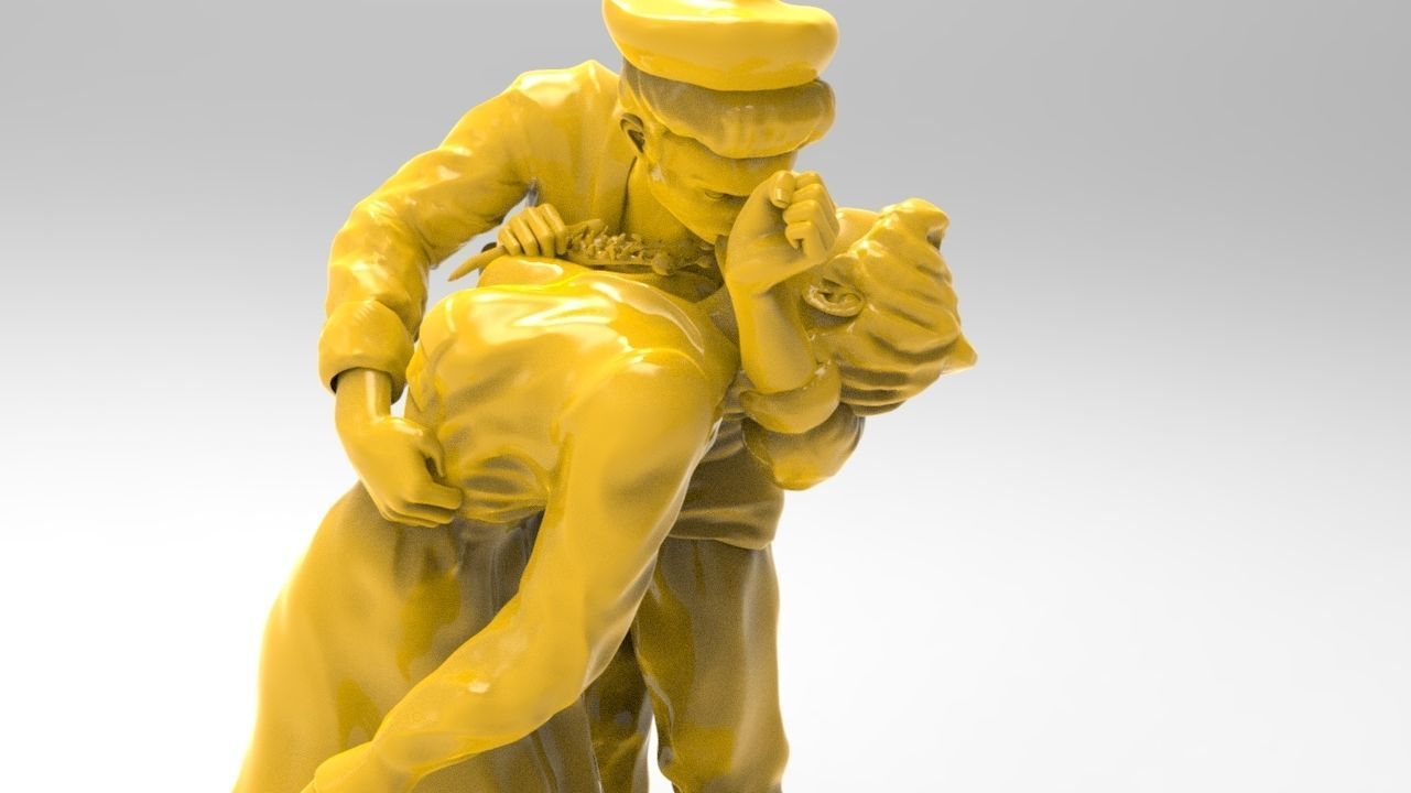 kiss of victory Free 3D print model_21