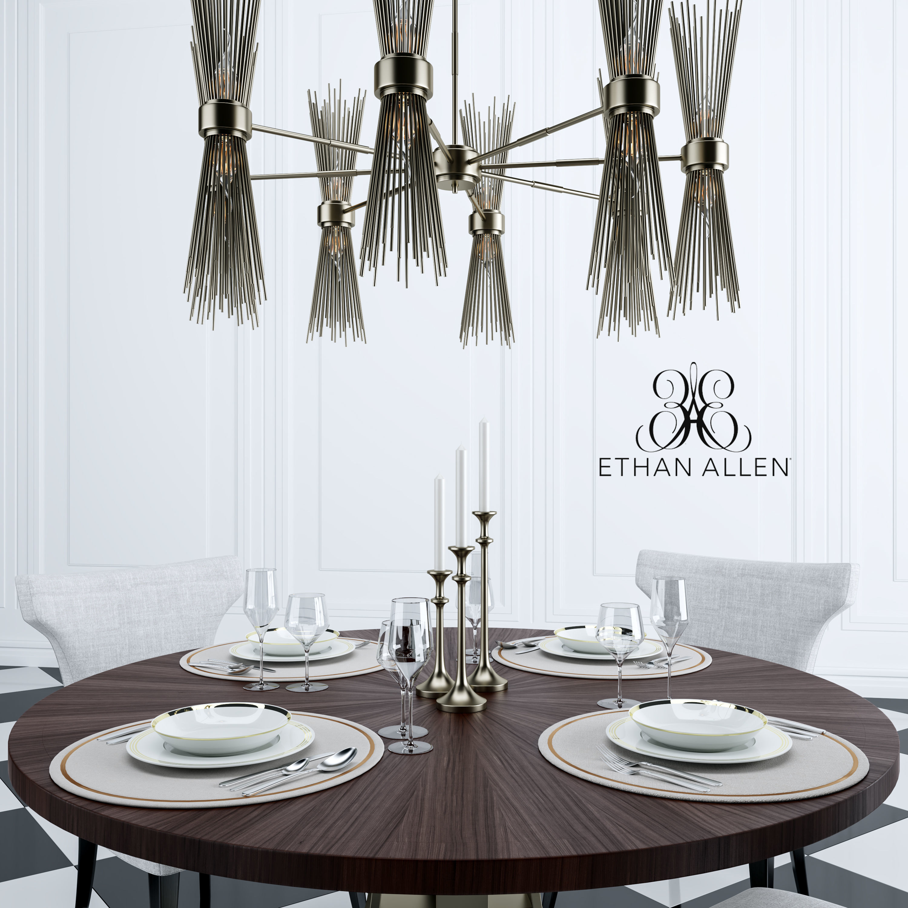Ethan Allen Set 3D model_1