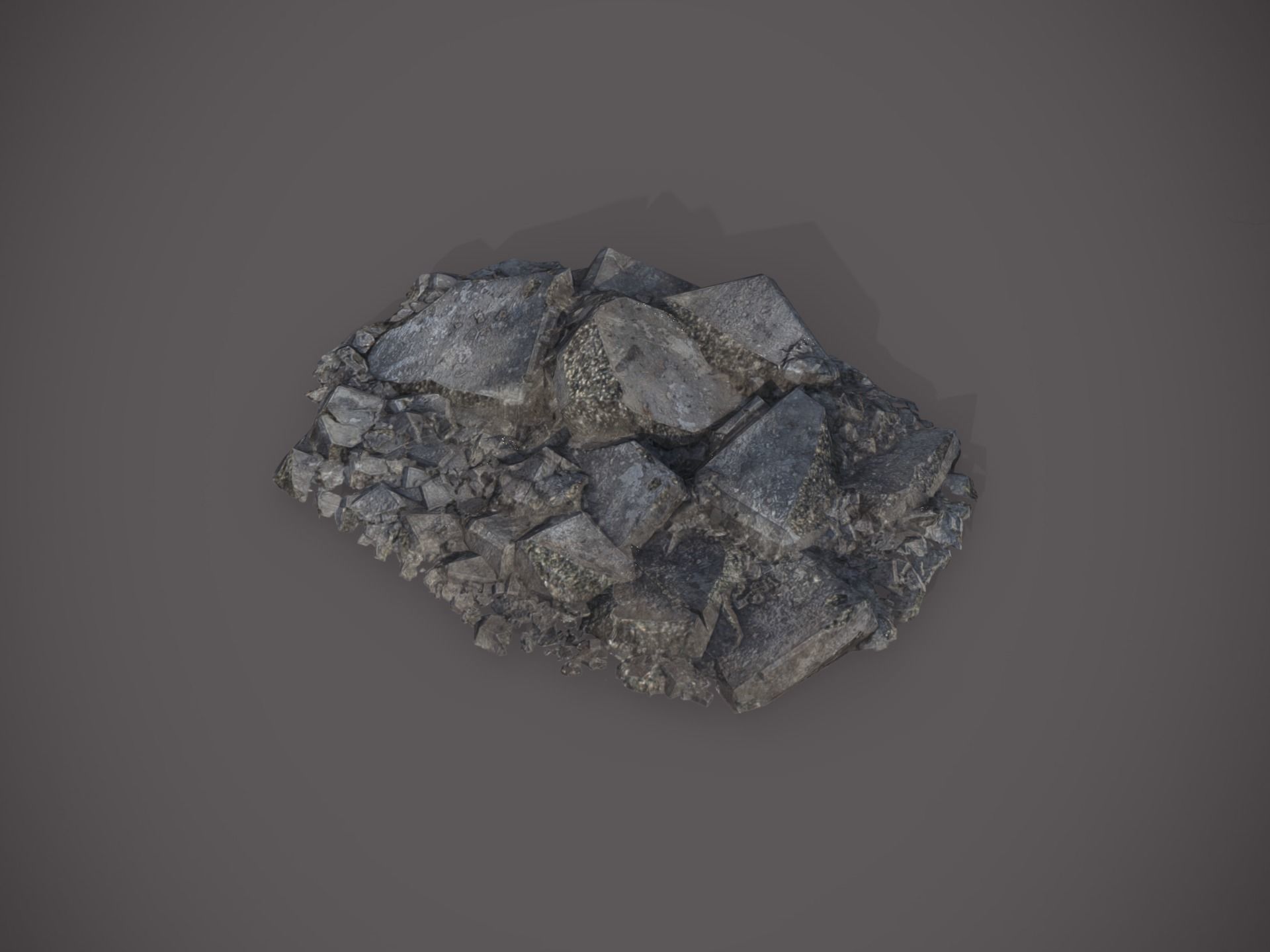 Rubble and Debris - Collection 2 Low-poly 3D model_37