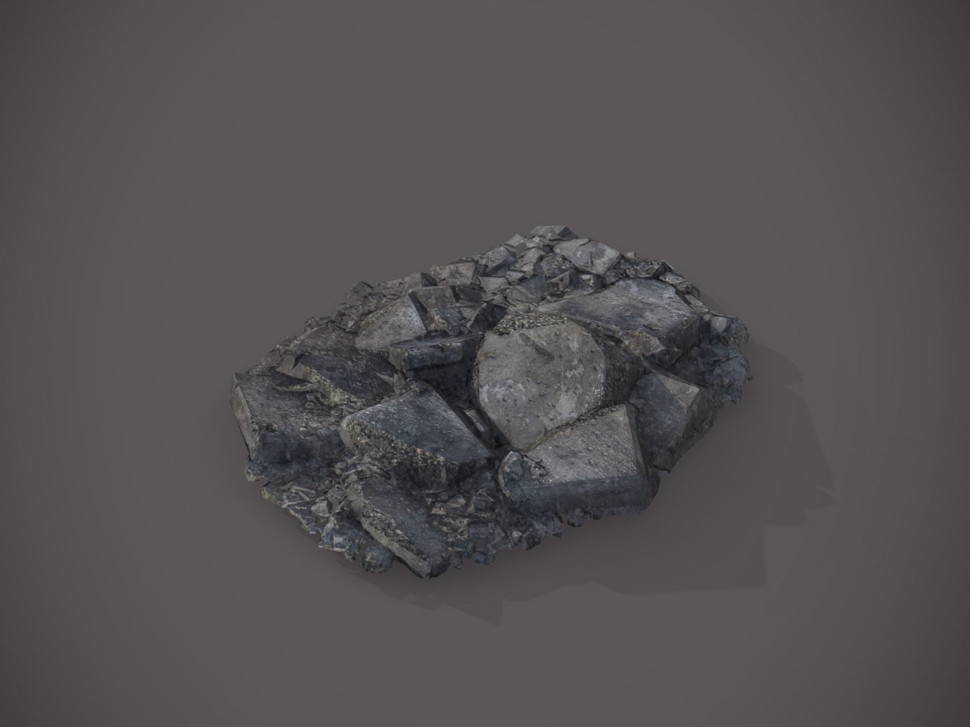 Rubble and Debris - Collection 2 Low-poly 3D model_38