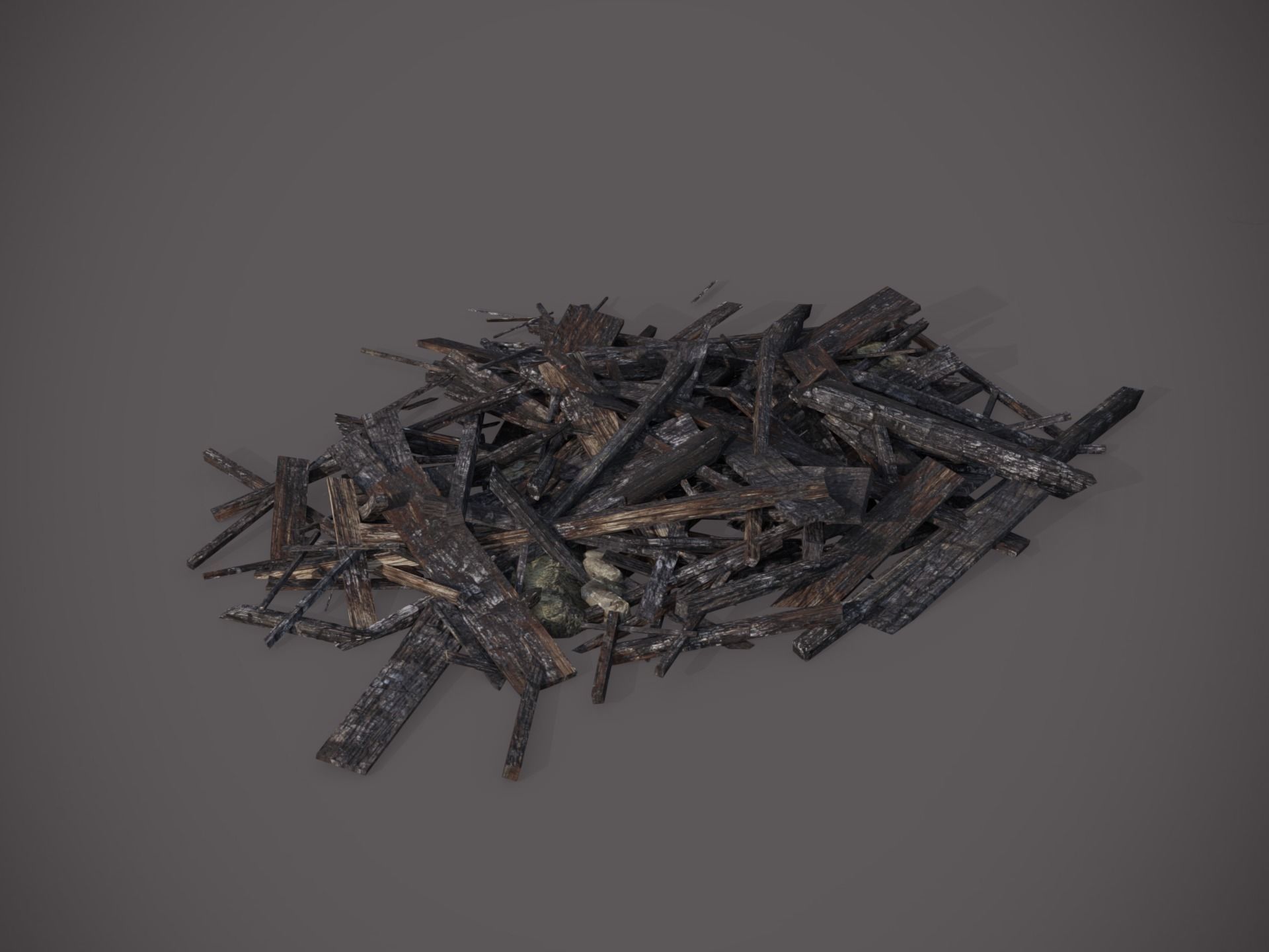 Rubble and Debris - Collection 2 Low-poly 3D model_20