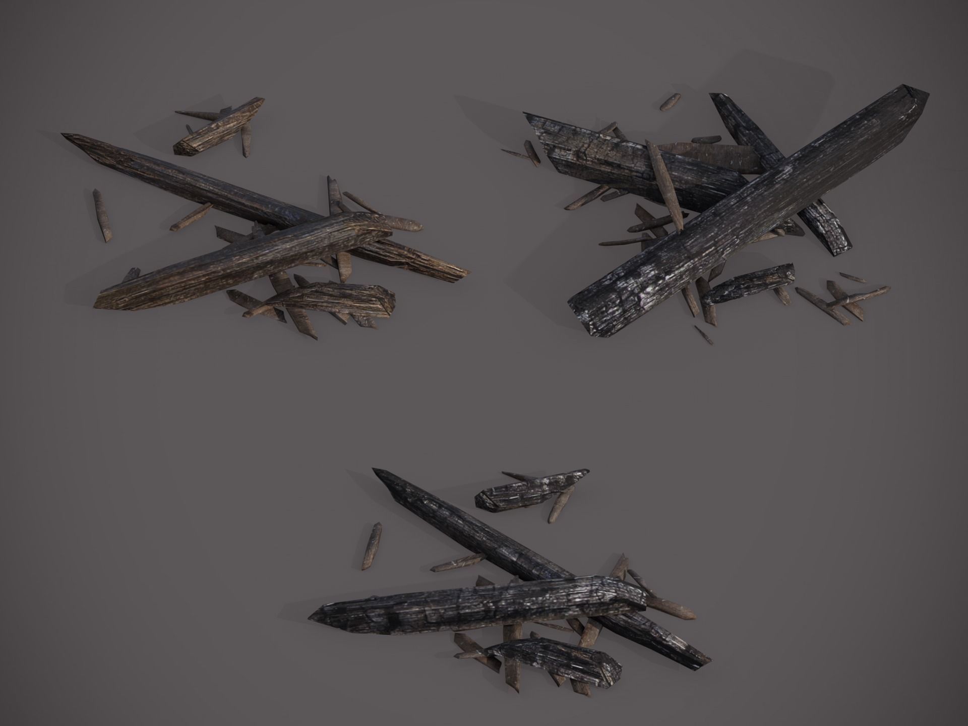 Rubble and Debris - Collection 2 Low-poly 3D model_2