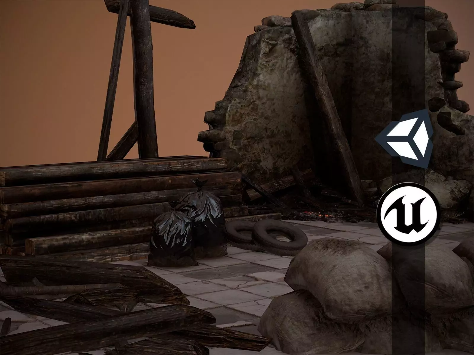 Rubble and Debris - Collection 2 Low-poly 3D model_0