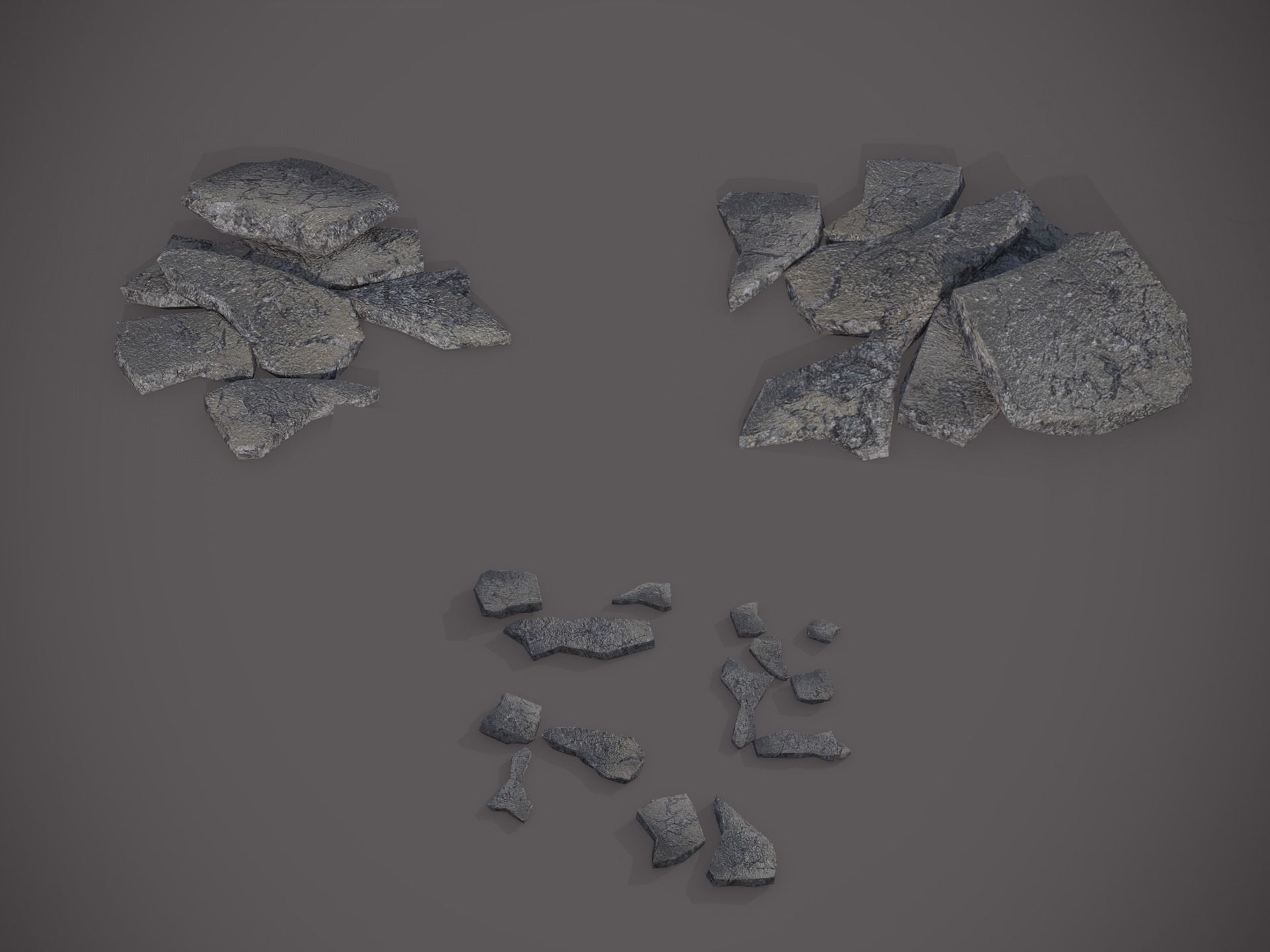 Rubble and Debris - Collection 2 Low-poly 3D model_45