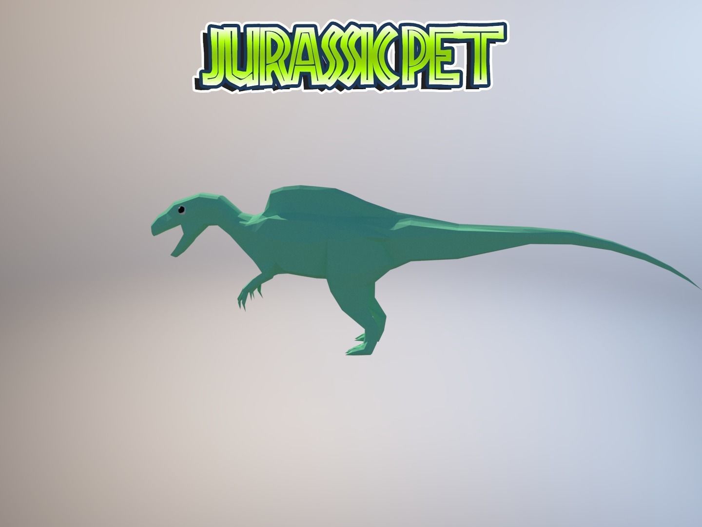 Plateosaurus jurassic pet Low-poly 3D model_6