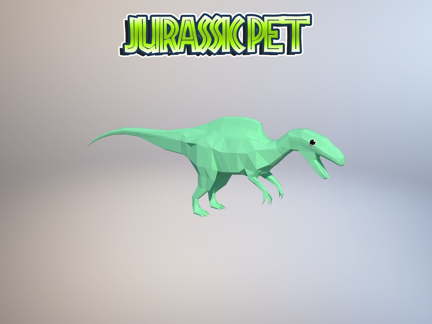 Plateosaurus jurassic pet Low-poly 3D model_23