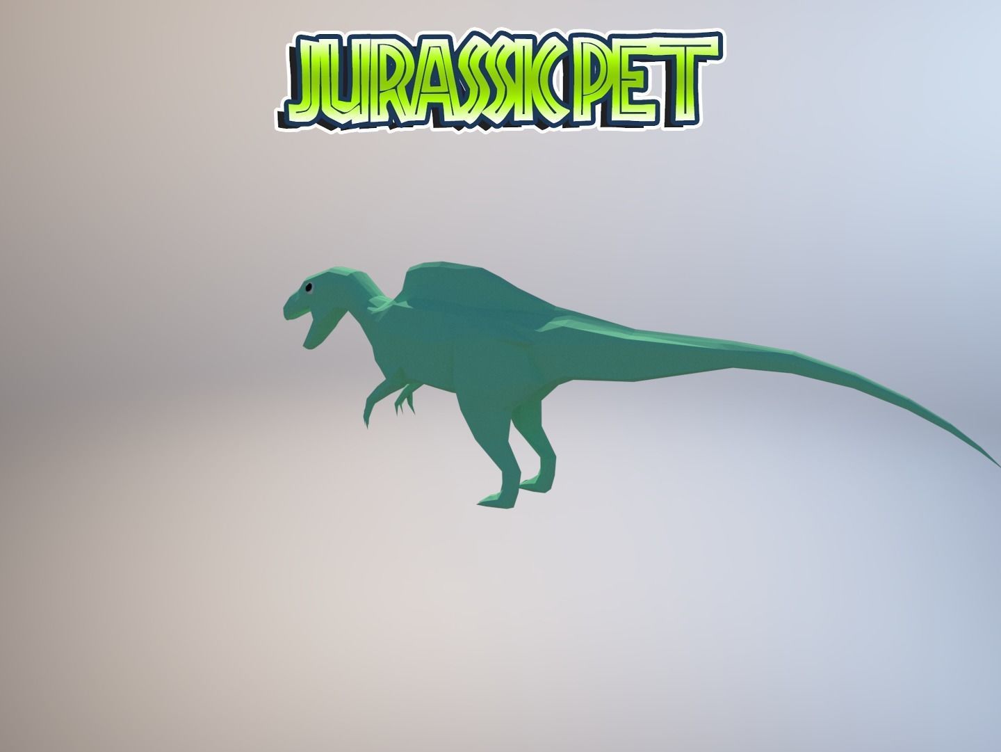 Plateosaurus jurassic pet Low-poly 3D model_8
