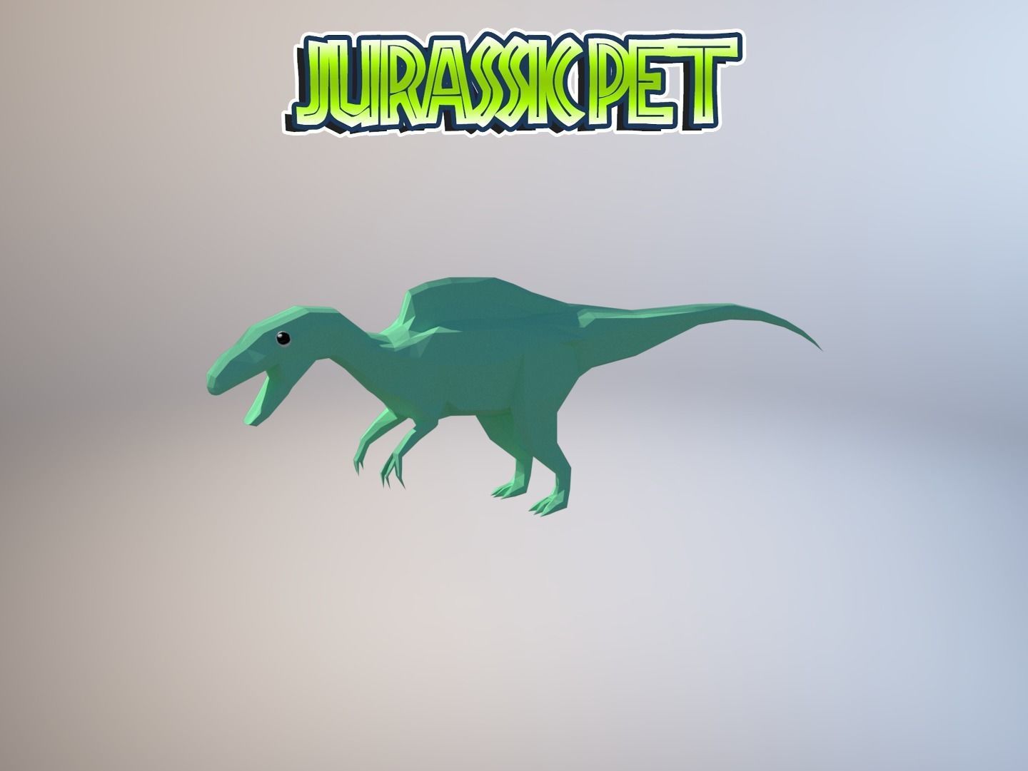 Plateosaurus jurassic pet Low-poly 3D model_32