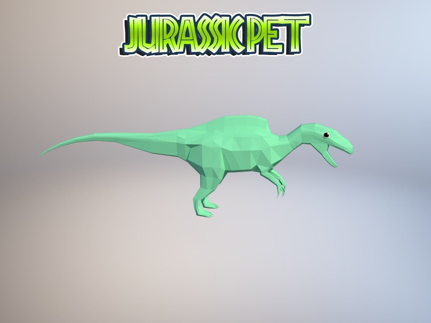 Plateosaurus jurassic pet Low-poly 3D model_21