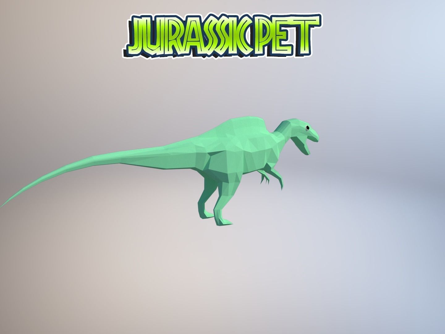 Plateosaurus jurassic pet Low-poly 3D model_17