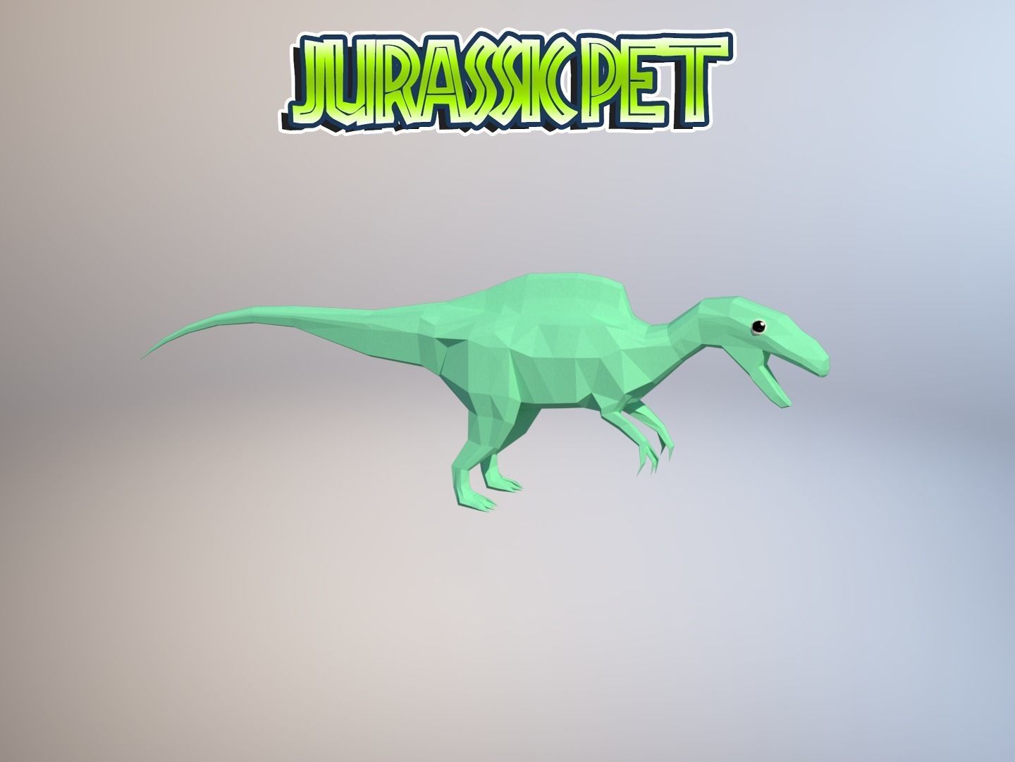 Plateosaurus jurassic pet Low-poly 3D model_22