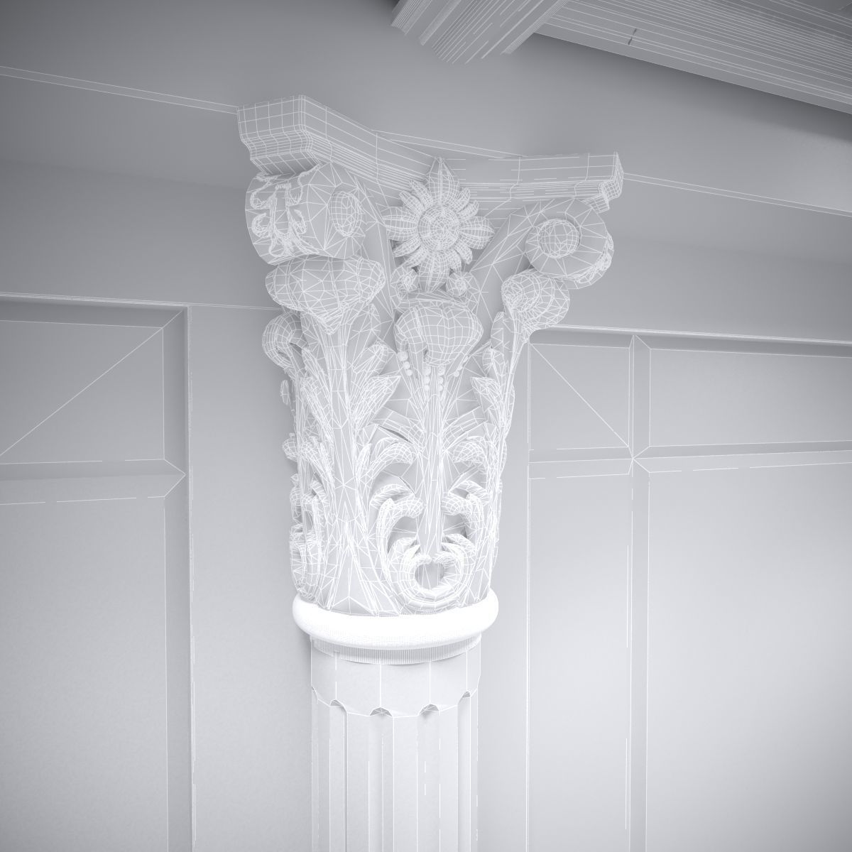 Classic mirror elevator 3D model_19