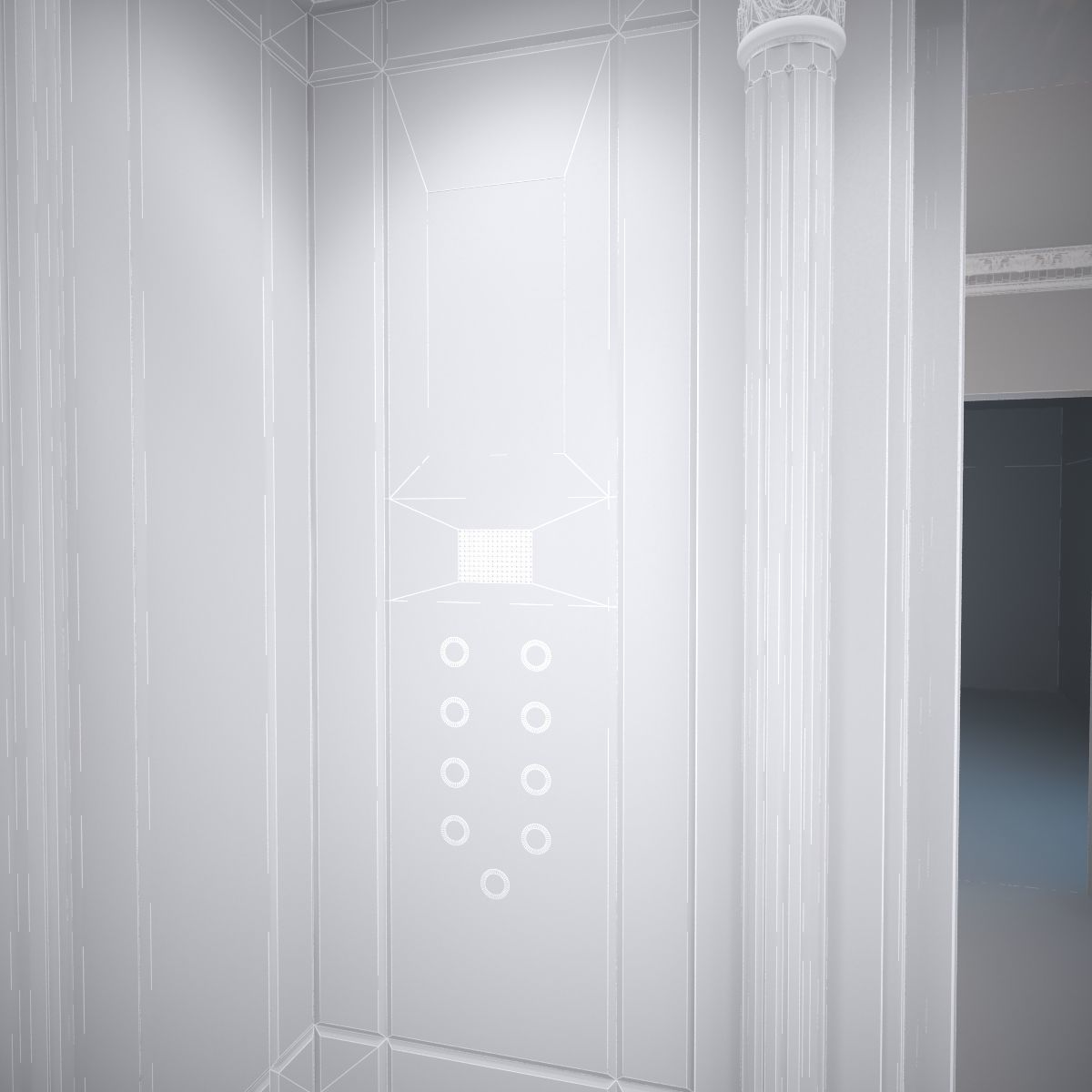 Classic mirror elevator 3D model_21
