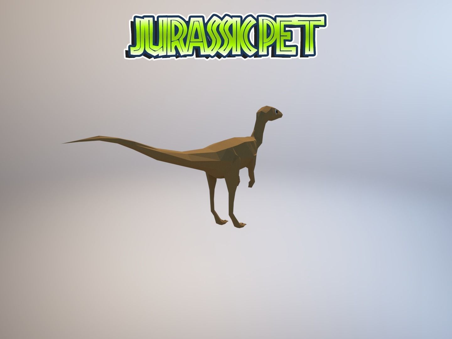 Coelophysis dinosaur Low-poly 3D model_15
