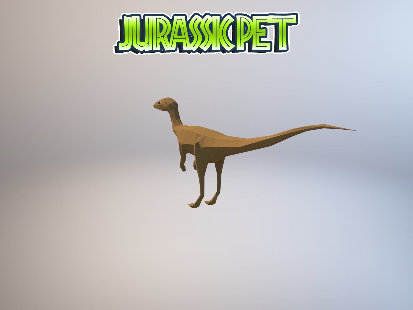 Coelophysis dinosaur Low-poly 3D model_10