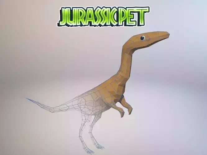 Coelophysis dinosaur Low-poly 3D model