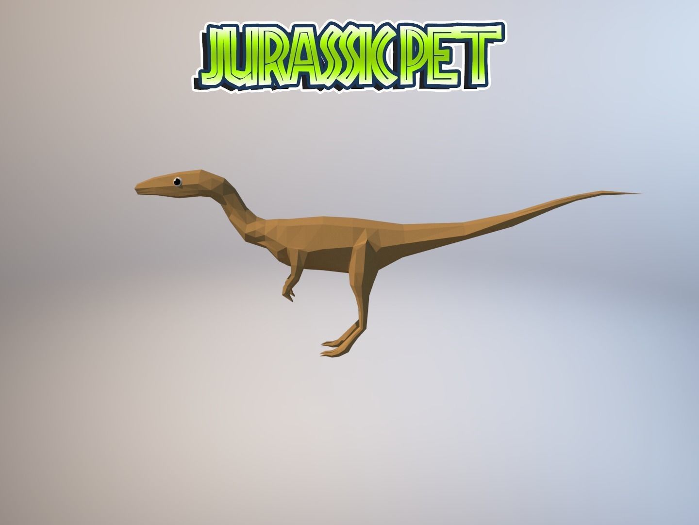 Coelophysis dinosaur Low-poly 3D model_35