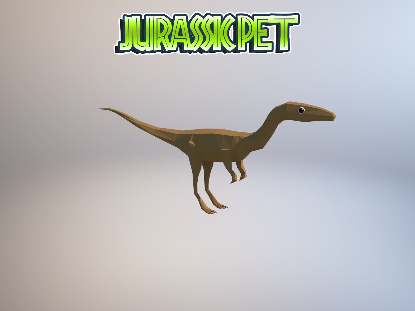 Coelophysis dinosaur Low-poly 3D model_23