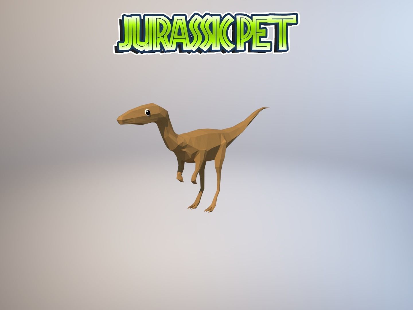 Coelophysis dinosaur Low-poly 3D model_30