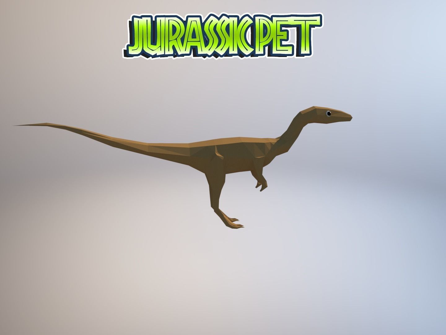 Coelophysis dinosaur Low-poly 3D model_19