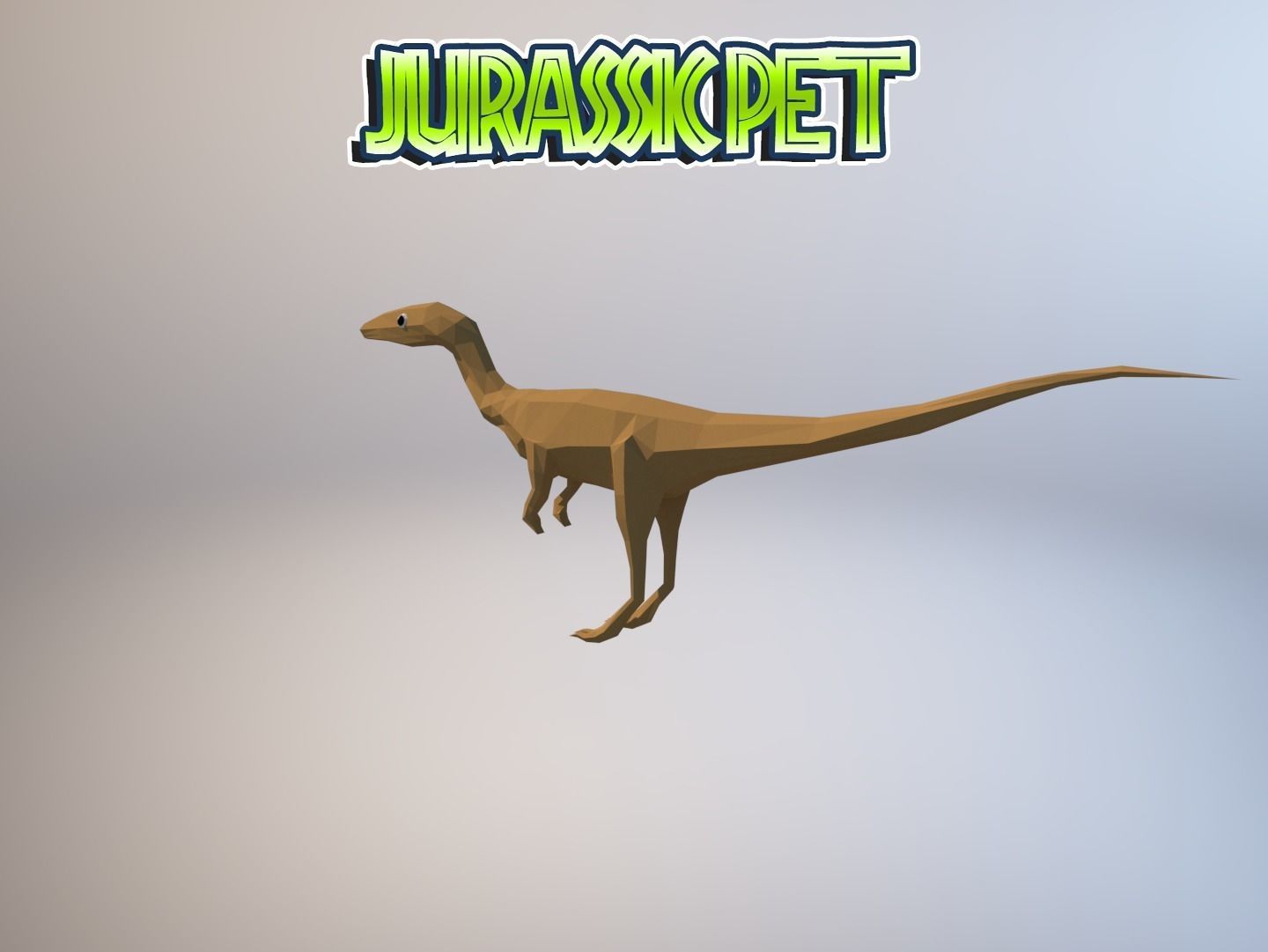 Coelophysis dinosaur Low-poly 3D model_8