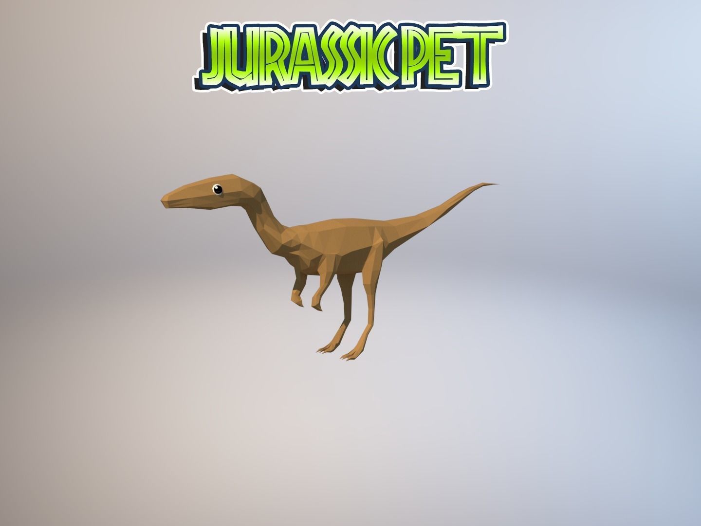 Coelophysis dinosaur Low-poly 3D model_31