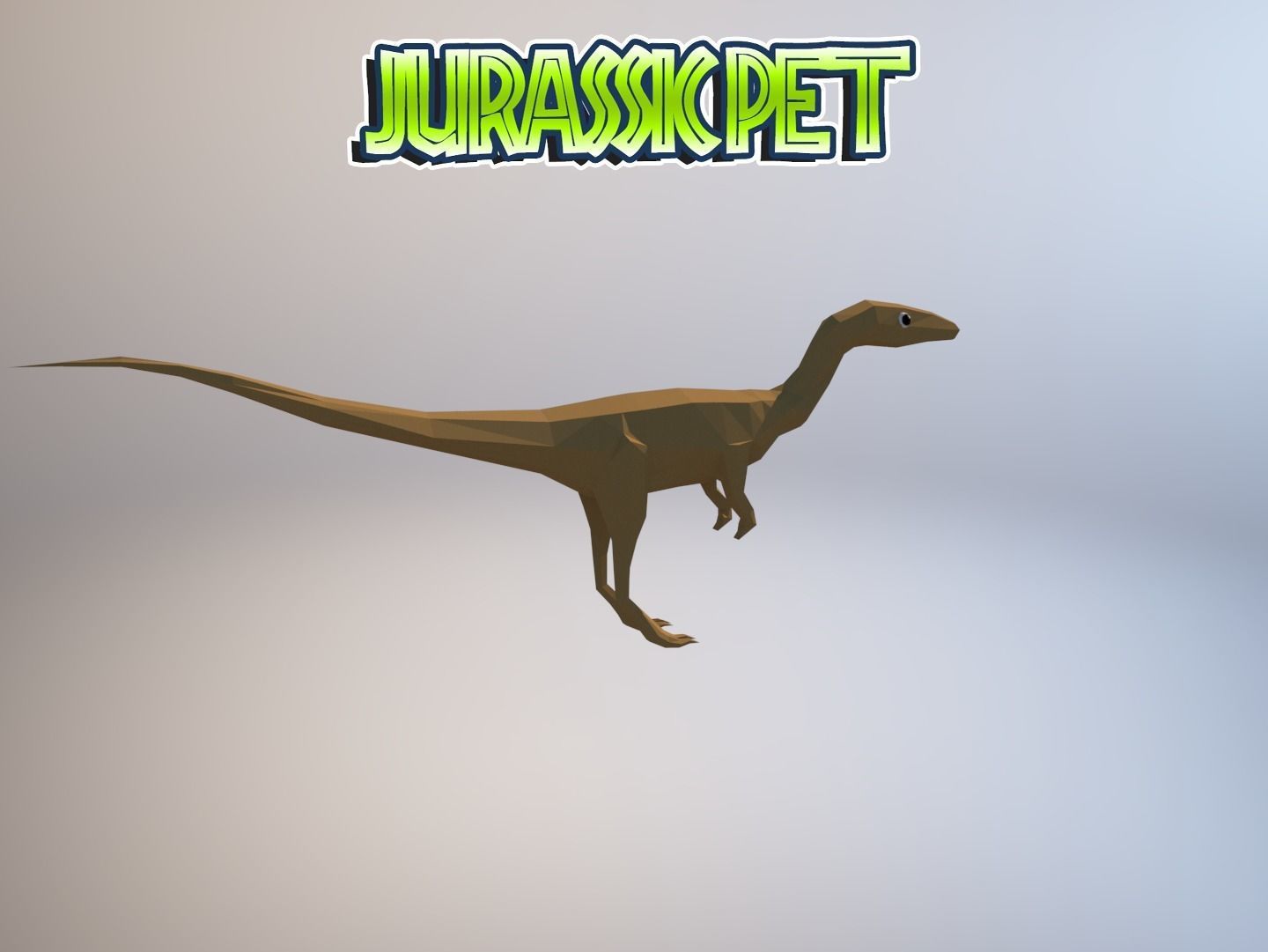Coelophysis dinosaur Low-poly 3D model_18
