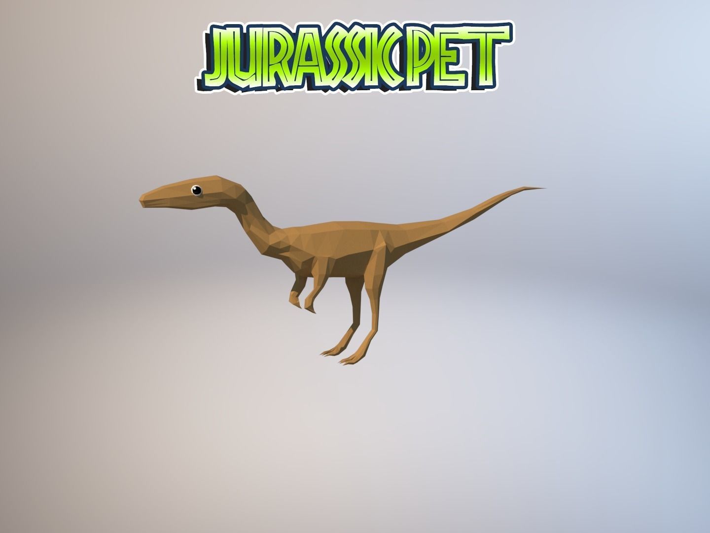 Coelophysis dinosaur Low-poly 3D model_32