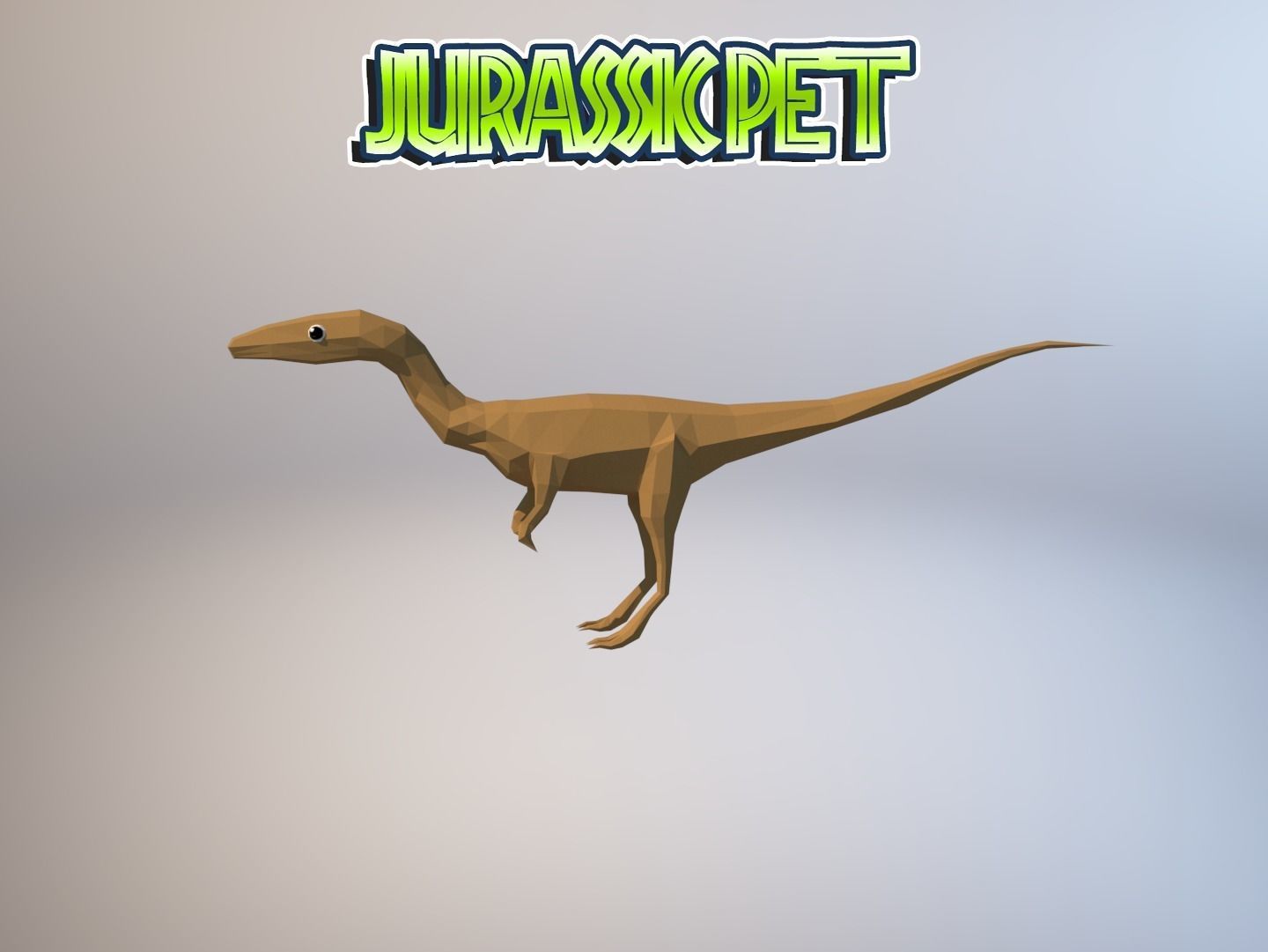 Coelophysis dinosaur Low-poly 3D model_34