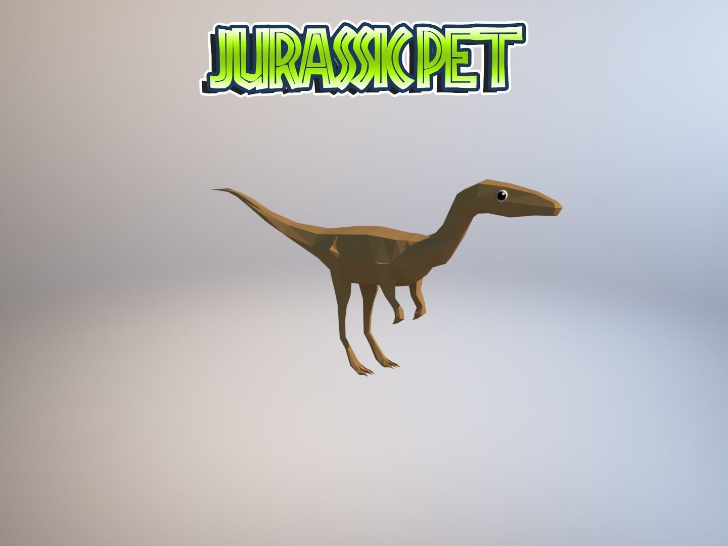 Coelophysis dinosaur Low-poly 3D model_24