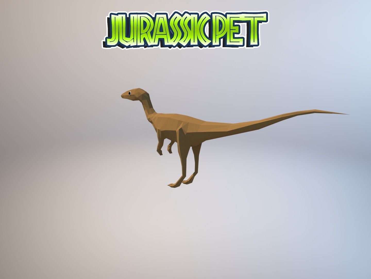 Coelophysis dinosaur Low-poly 3D model_9