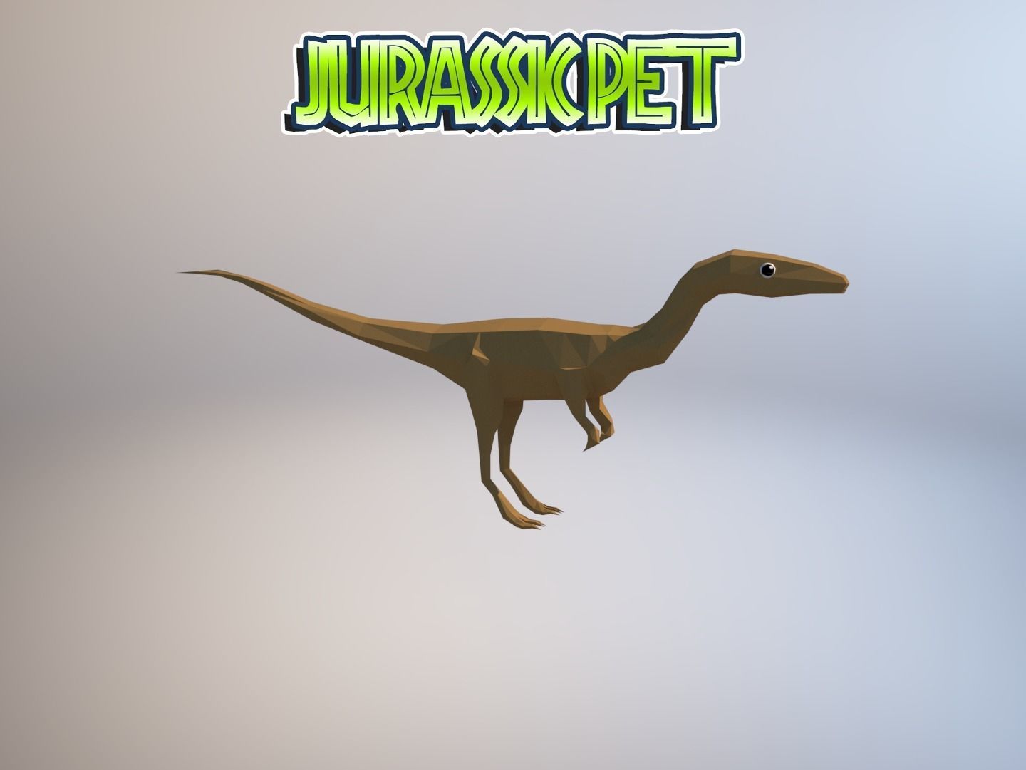 Coelophysis dinosaur Low-poly 3D model_22
