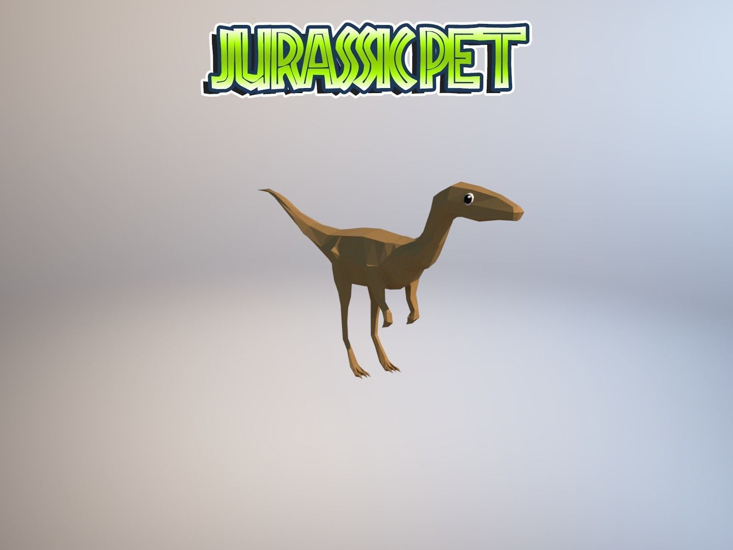 Coelophysis dinosaur Low-poly 3D model_25
