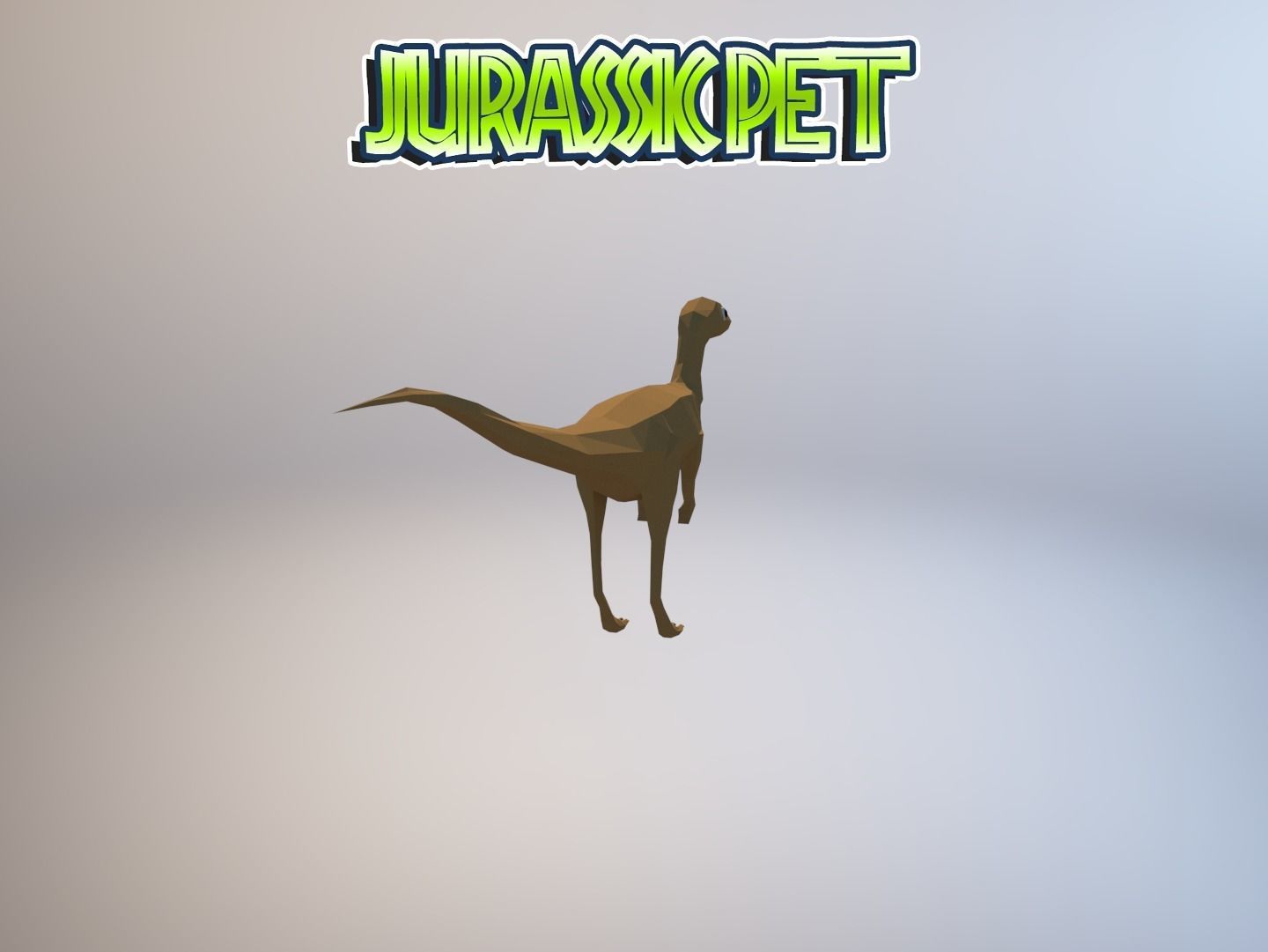 Coelophysis dinosaur Low-poly 3D model_14