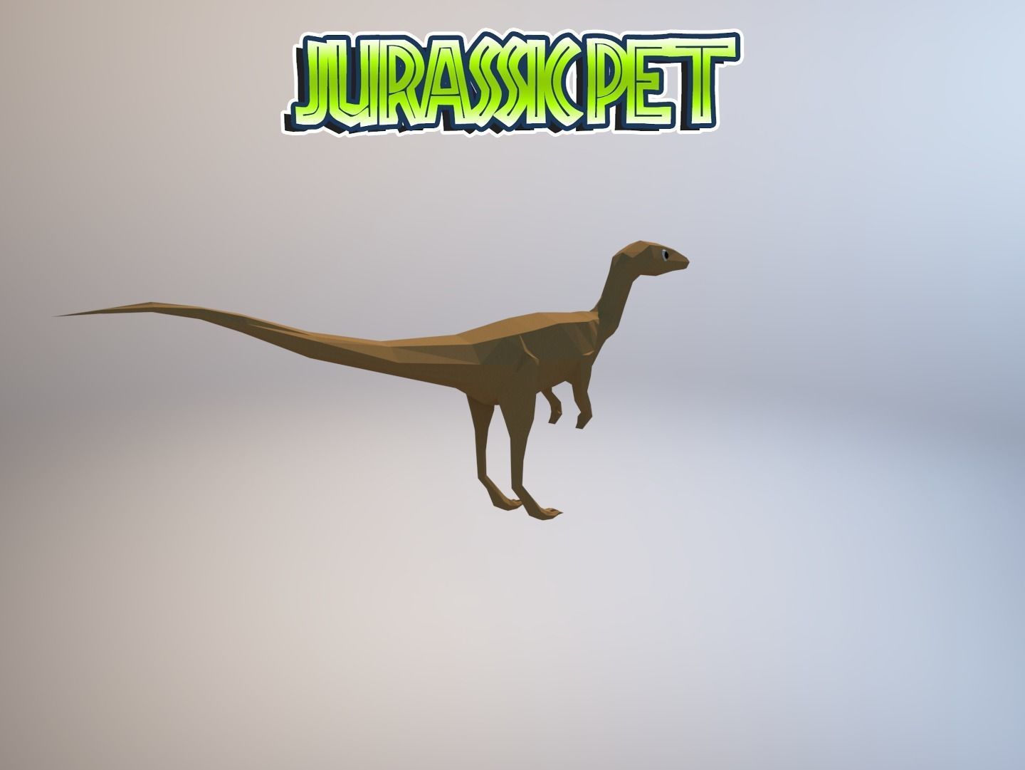 Coelophysis dinosaur Low-poly 3D model_16
