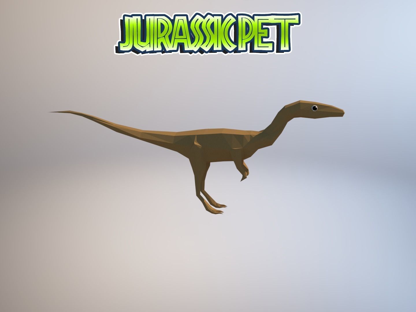 Coelophysis dinosaur Low-poly 3D model_21