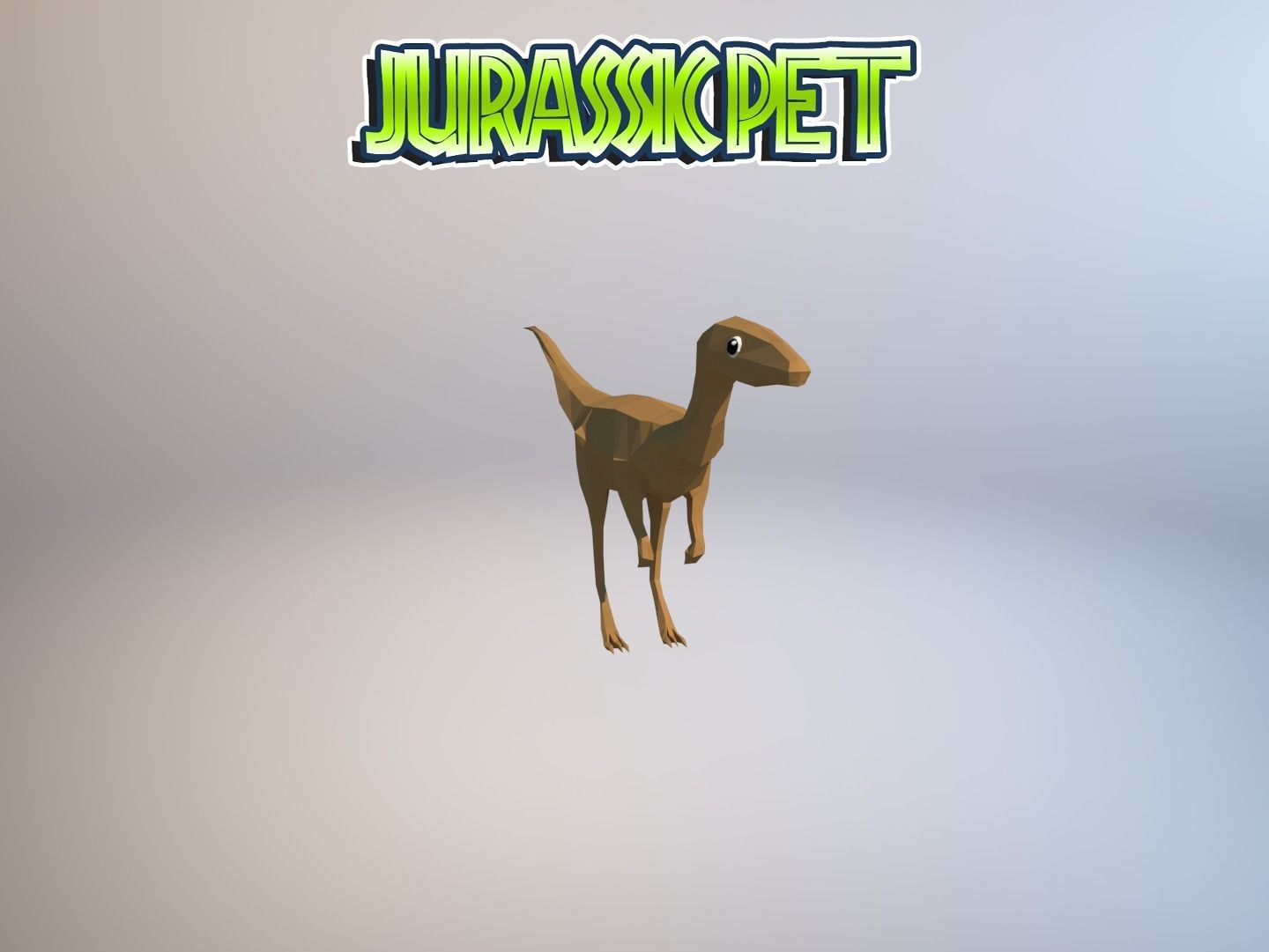 Coelophysis dinosaur Low-poly 3D model_26