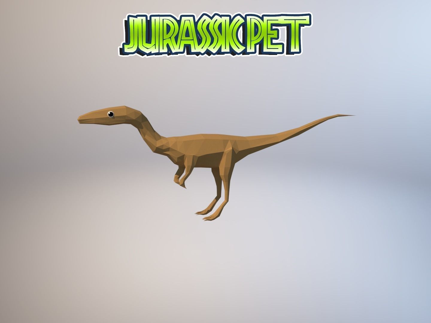 Coelophysis dinosaur Low-poly 3D model_33