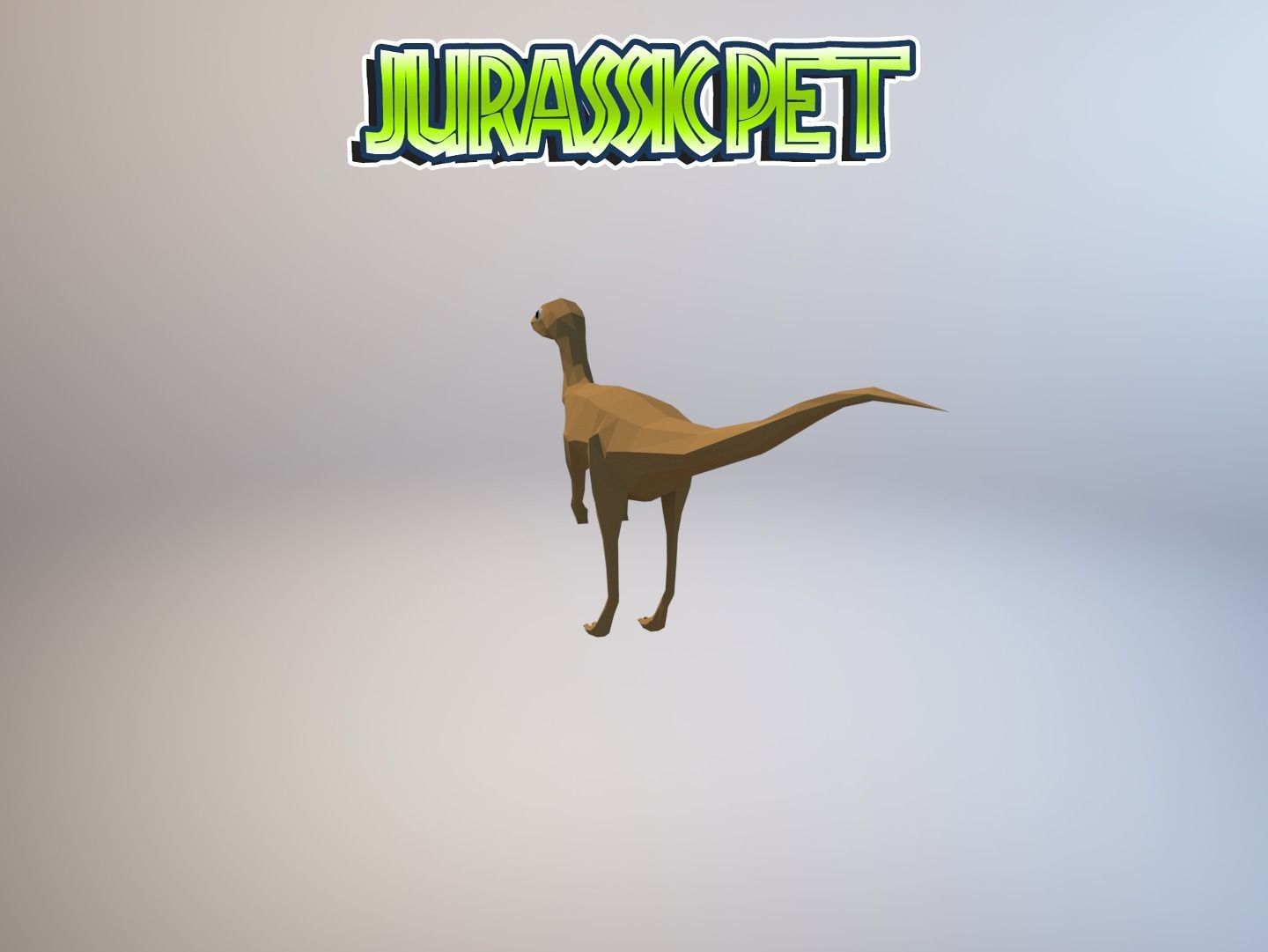 Coelophysis dinosaur Low-poly 3D model_11