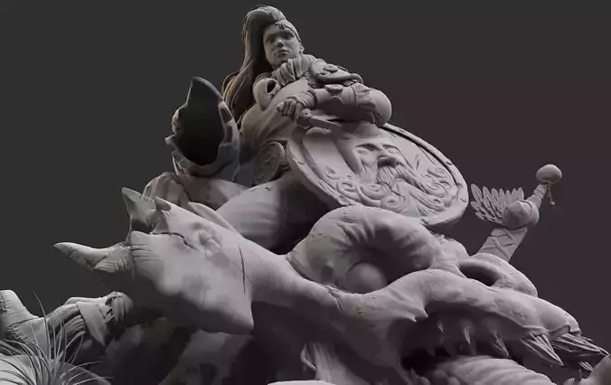 The Shield Maiden 3D model