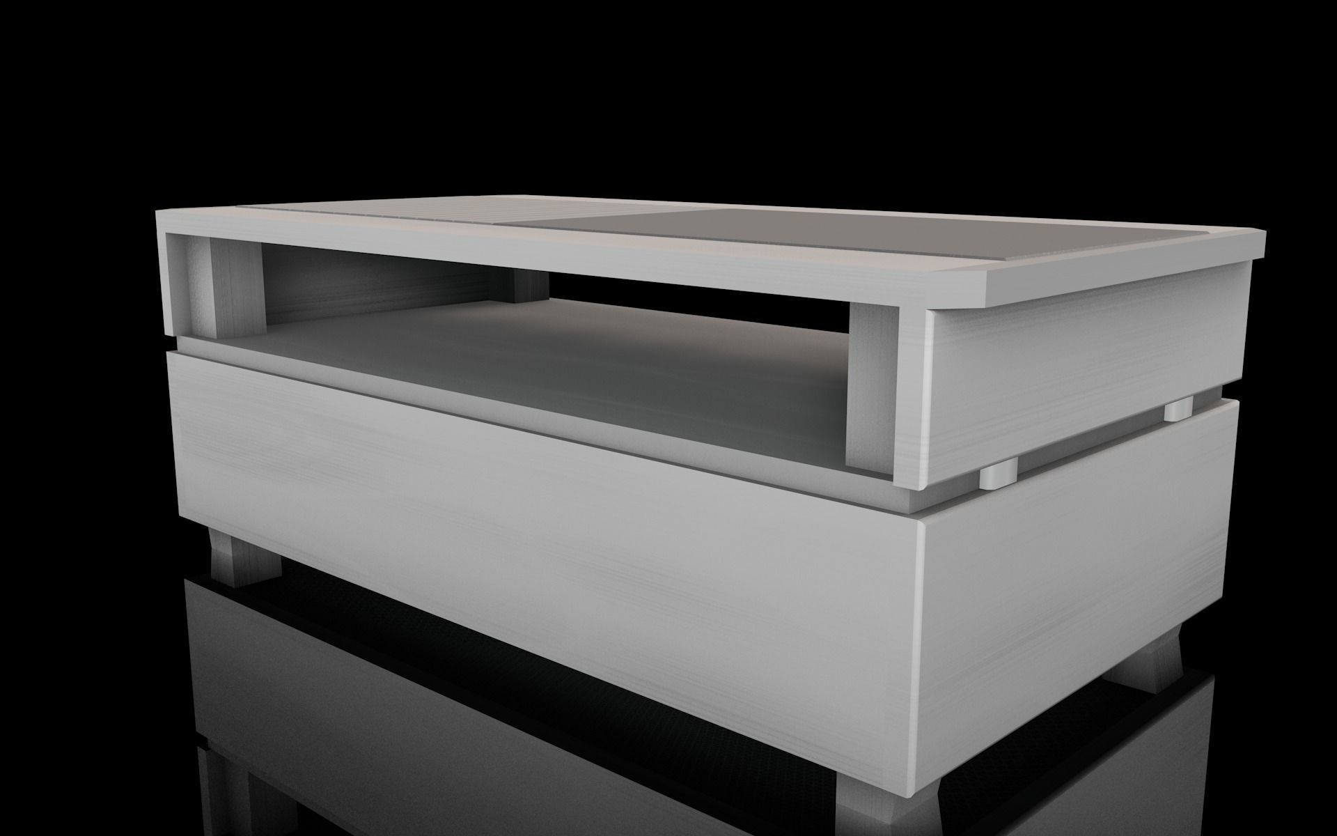 Mesinha de Centro Low-poly 3D model_1