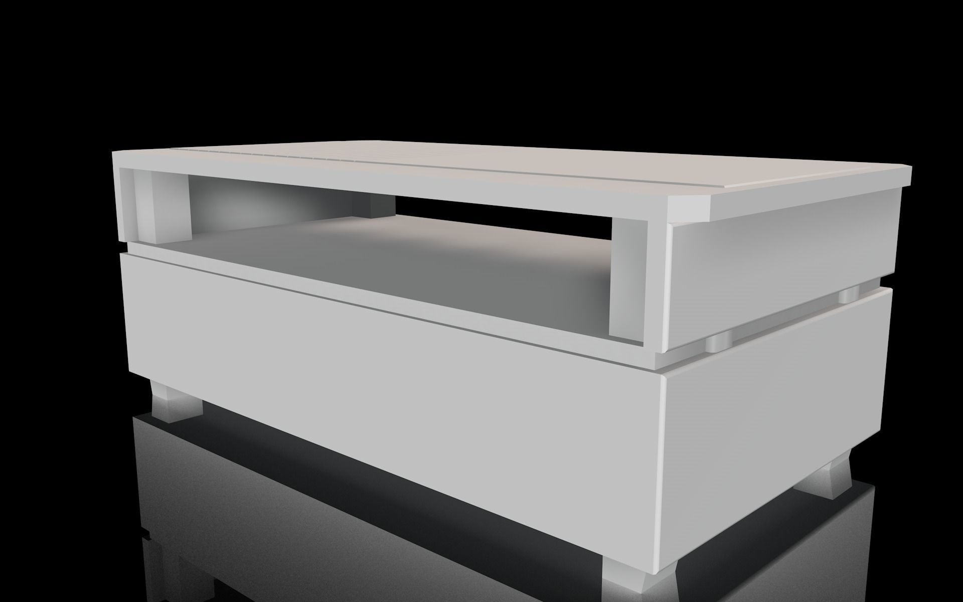 Mesinha de Centro Low-poly 3D model_2