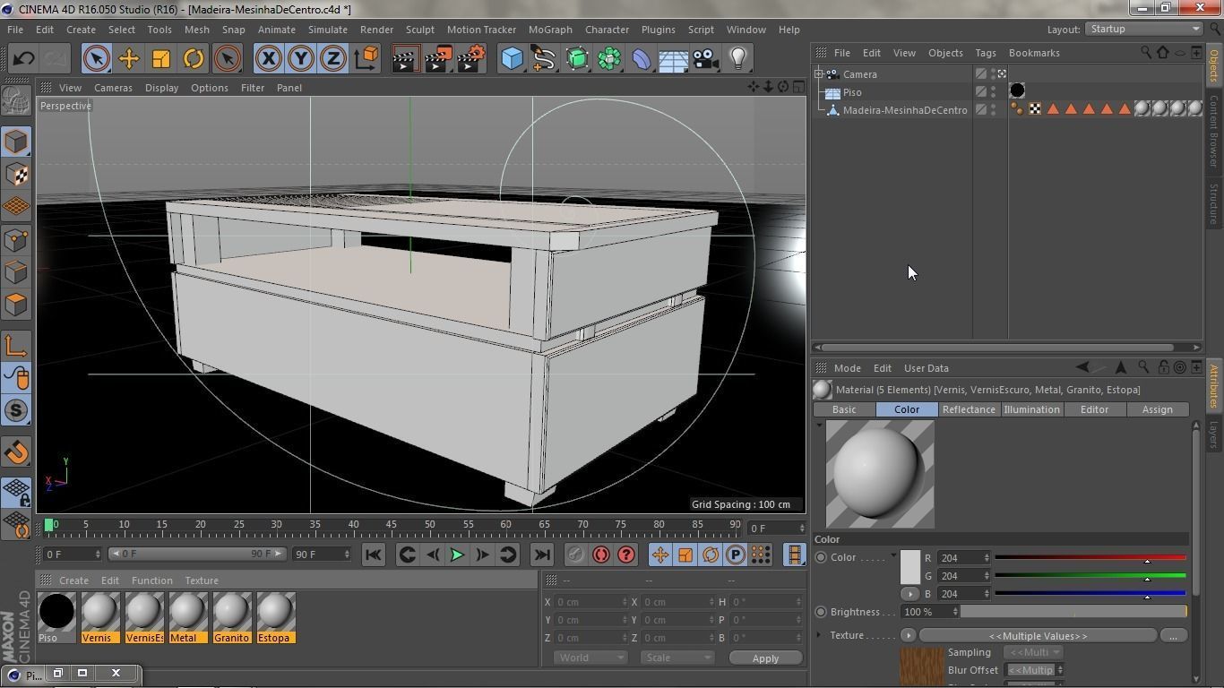Mesinha de Centro Low-poly 3D model_6