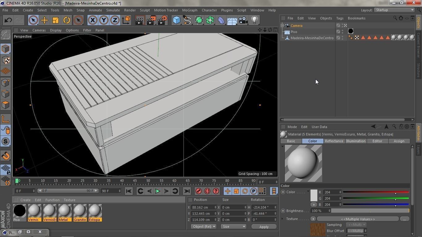 Mesinha de Centro Low-poly 3D model_7